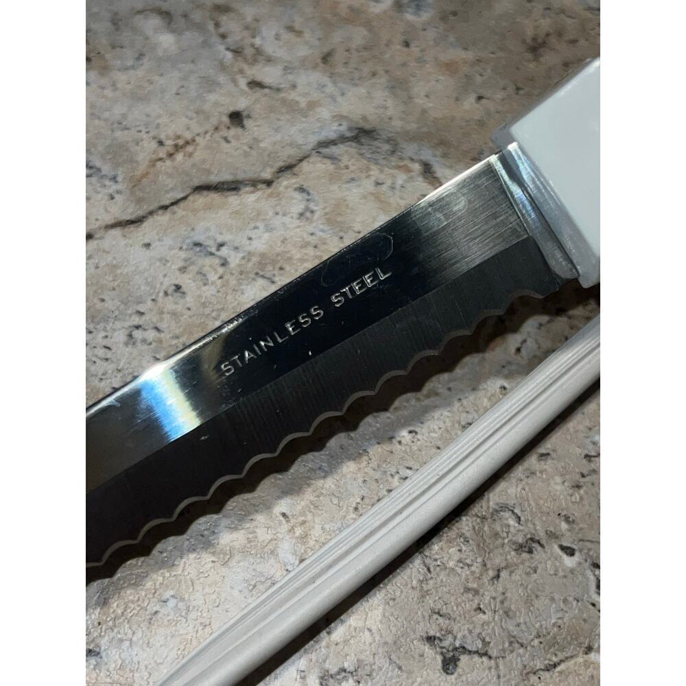 Vintage 1975 Scovill Hamilton Beach Electric Knife Model 265G Harvest Gold Cream - Picture 7 of 14
